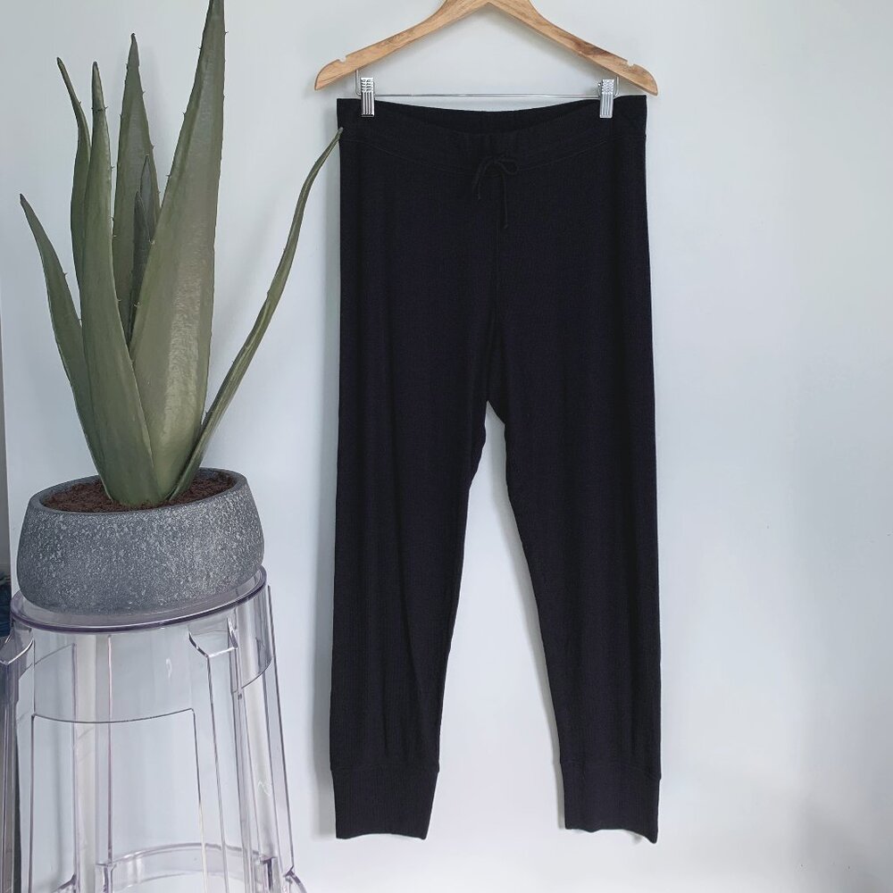 Gap Pure Body Modal Ribbed Joggers Black Large